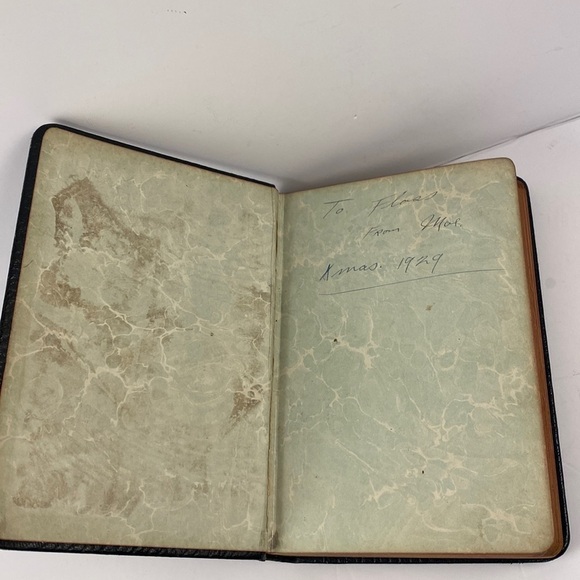 POEMS of Robert browning leather bond 1925 black textured gilt page edges - Picture 5 of 12